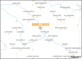 map of Abbey Dore