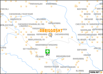 map of Āb Bīd Dasht