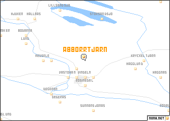 map of Abborrtjärn