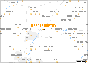 map of Abbots Worthy
