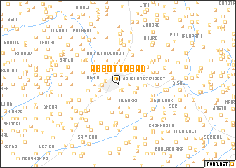 map of Abbottābād