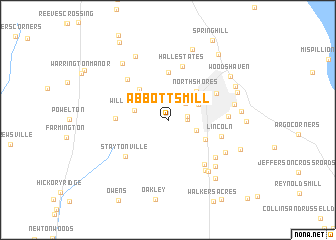 map of Abbotts Mill