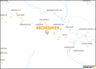 map of Āb Cheshmeh