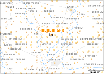 map of Āb Dagan Sar