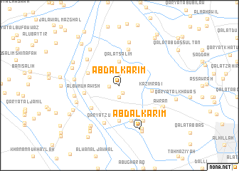 map of ‘Abd al Karīm