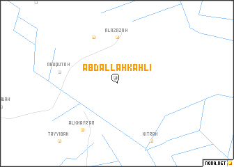 map of ‘Abd Allāh Kaḩlī