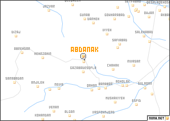 map of Ābdānak