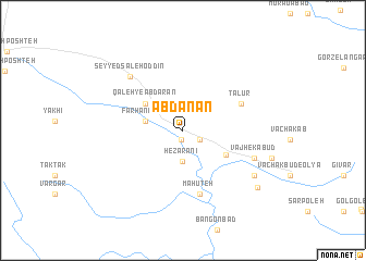 map of Ābdānān