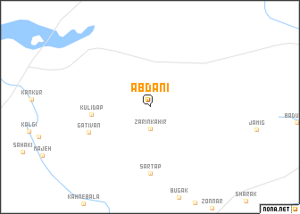 map of Ābdānī