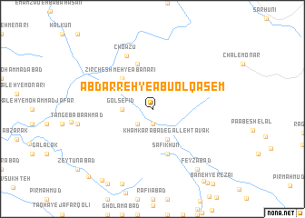 map of Āb Darreh-ye Abū ol Qāsem