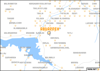 map of Āb Darreh