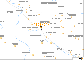 map of Ābdehgāh