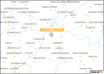 map of Abd el Kader