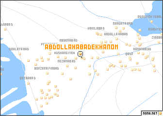 map of ‘Abdollāhābād-e Khānom