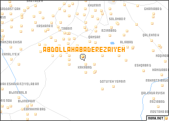 map of ‘Abdollāhābād-e ReẔā\