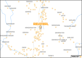 map of Āb Donbāl