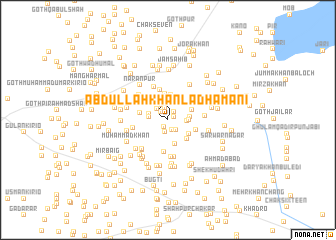 map of Abdullāh Khān Ladhāmāni