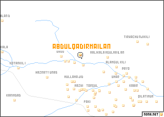 map of Abdul Qādir Mailan