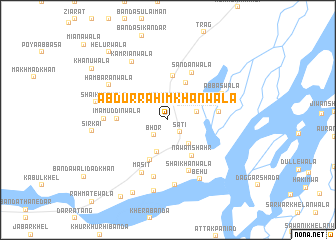 map of Abdur Rahīm Khānwāla