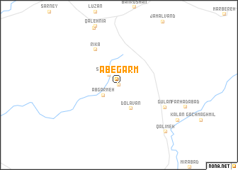 map of Āb-e Garm
