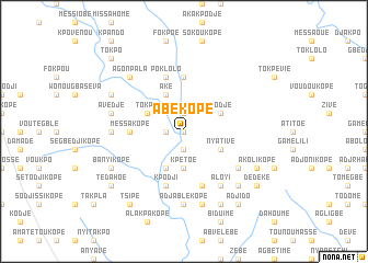 map of Abékopé
