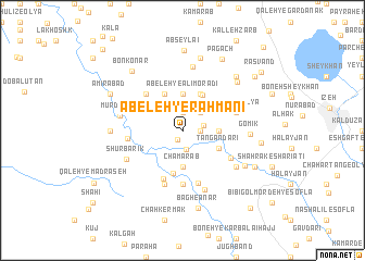 map of Ābeleh-ye Raḩmānī
