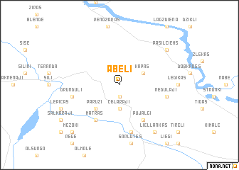 map of Ābeļi