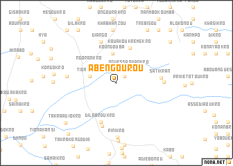 map of Abengourou