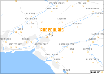 map of Aberdulais