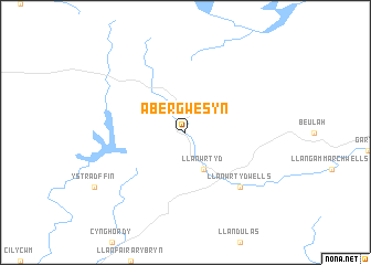 map of Abergwesyn