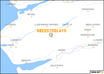 map of Abergynolwyn