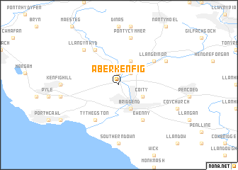 map of Aberkenfig