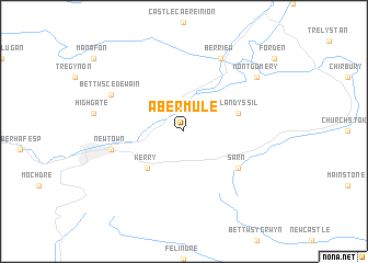 map of Abermule