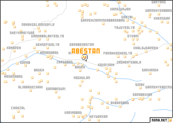 map of Ābestān