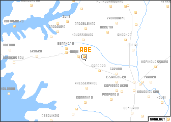 map of Abé