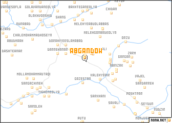 map of Āb Gandow