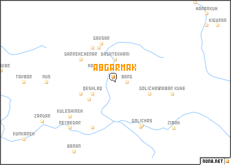map of Āb Garmak