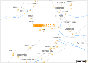 map of Āb Garm-e Pāʼīn