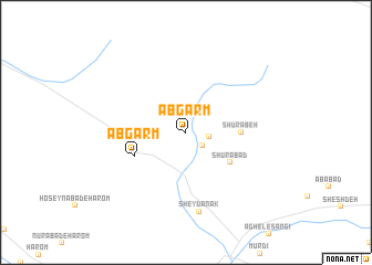 map of Āb Garm