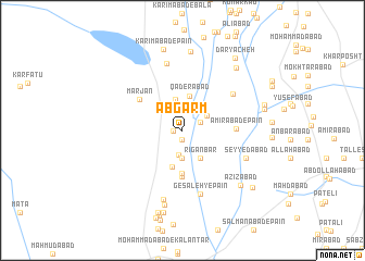 map of Āb Garm