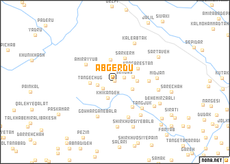 map of Āb Gerdū