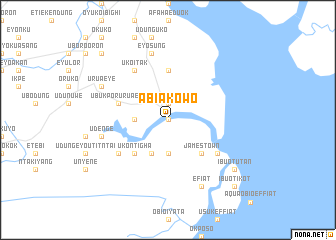 map of Abiak Owo