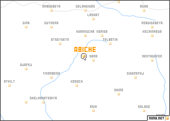 map of Ābichē