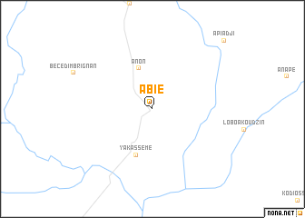 map of Abié