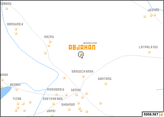 map of Āb Jahān