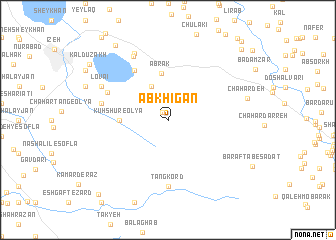 map of Āb Khīgān