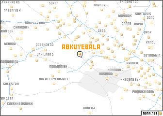 map of Ābkū-ye Bālā