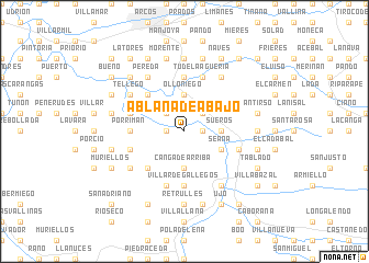 map of Ablaña de Abajo