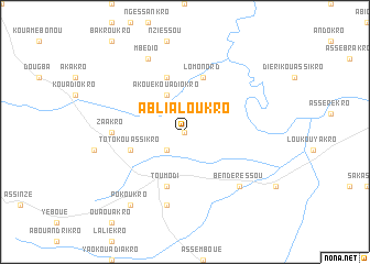 map of Abli-Aloukro