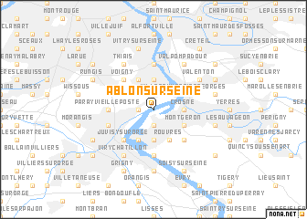 map of Ablon-sur-Seine